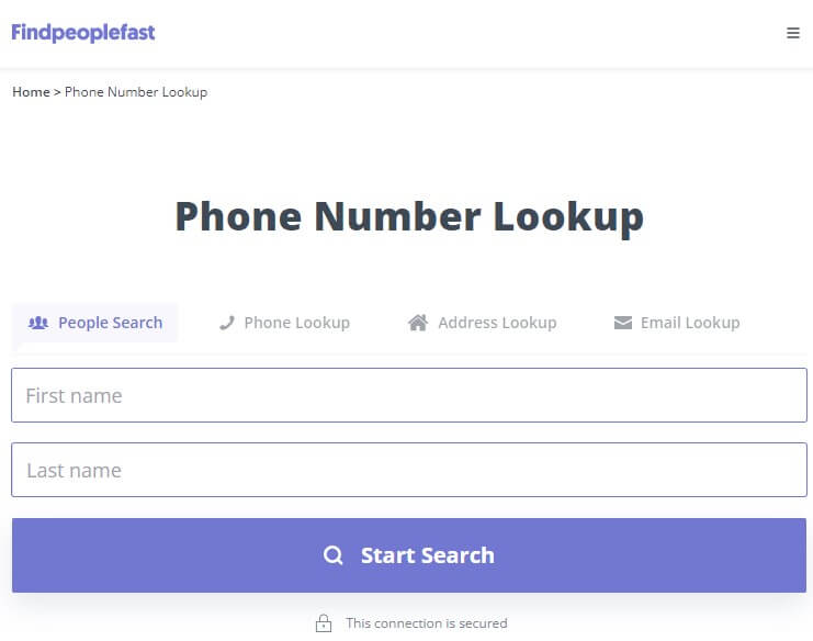 de búsqueda de números de teléfono FindPeopleFast