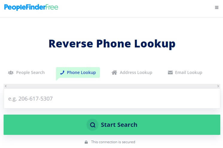busca por telefone reverso PeopleFinderFree