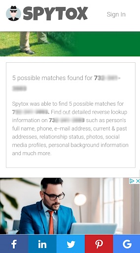 SPYTOX reverse phone lookup